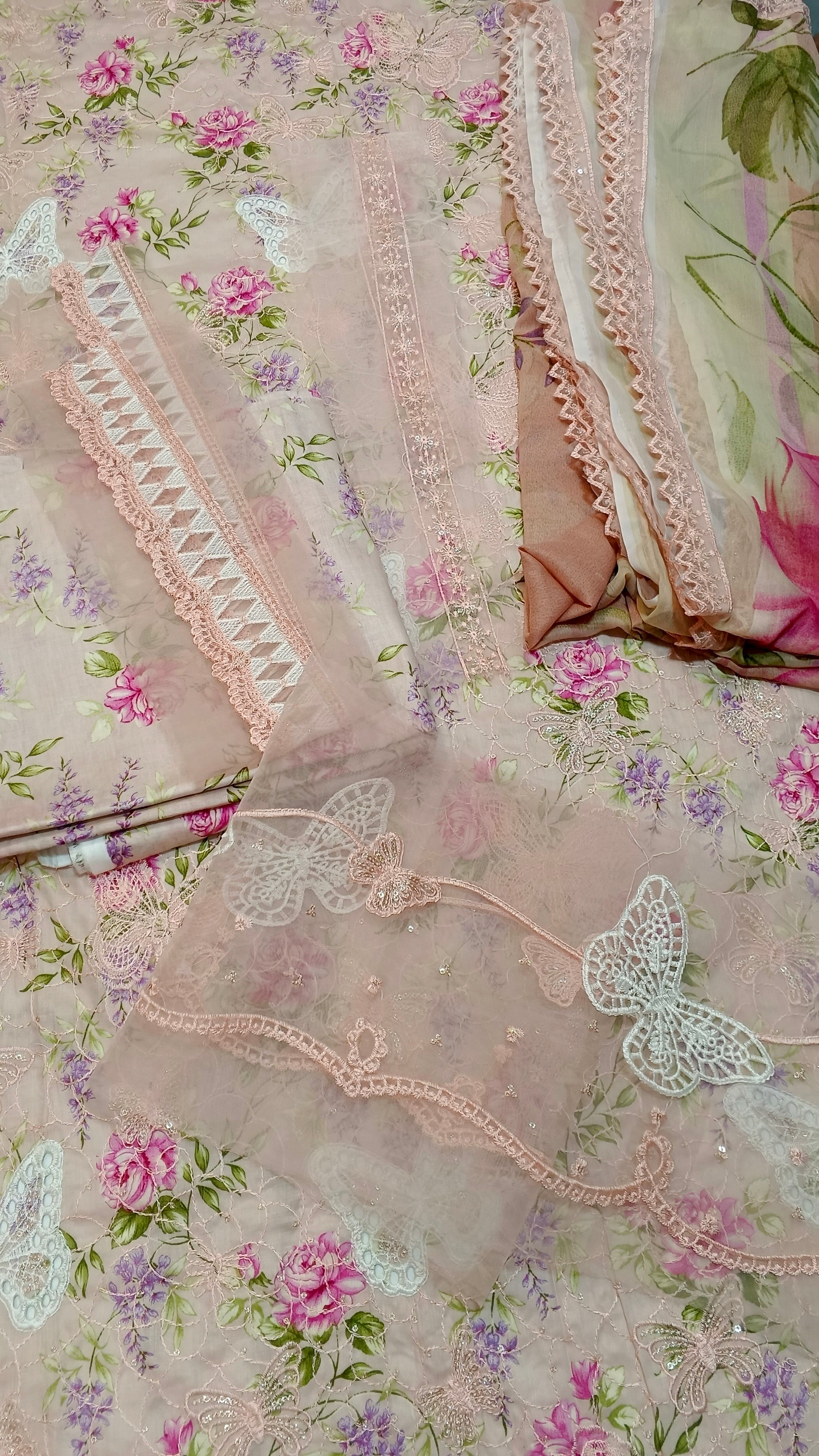 3PC Butterfly Pink LAWN