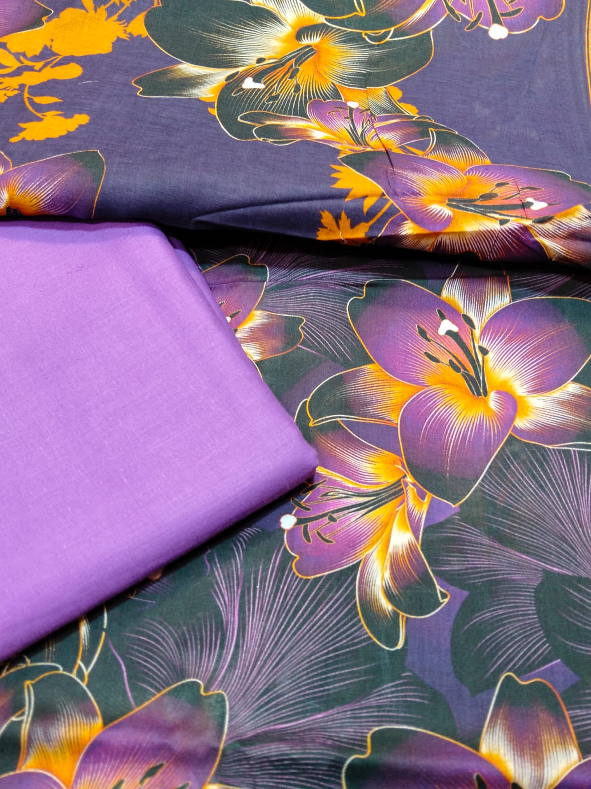 3PC PURPLE PURPLE PRINTED LWAN