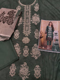 3PC BIN SAEED LAWN NECK EMBROIDERY