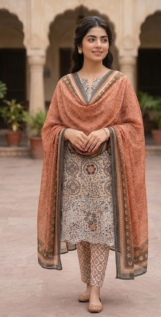 3PC SOFT SKIN PRINTED LWAN