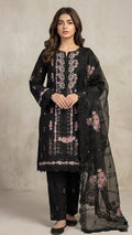 3PC chicken Kari with khadi net dupatta