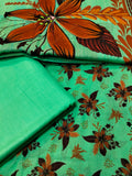 3PC AQUA GREEN PRINTED LWAN