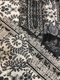 3PC BLACK & WHITE LAWN WITH PATCHES